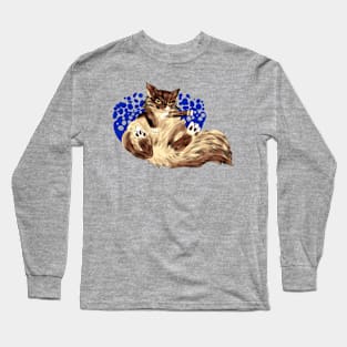 Maine Coon Cat Toon Long Sleeve T-Shirt